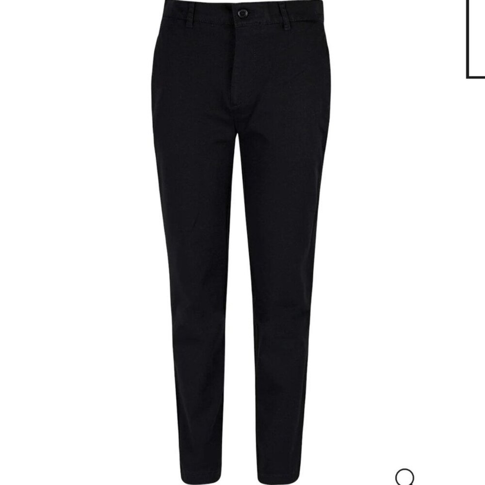 🆕NWT T.O. Boys Black Flex Casual Pants - 16 Husky